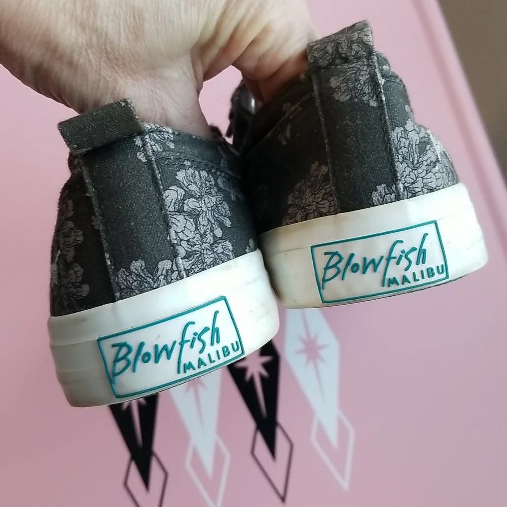 BLOWFISH Mod Floral Slip On Sneaker 6.5 Grey - Picture 4 of 9